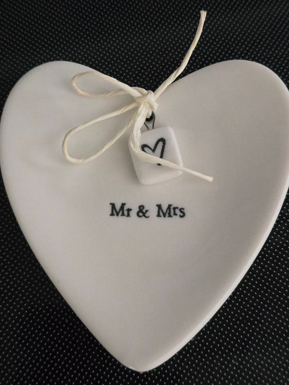 Mr and Mrs Ring Tray | White
